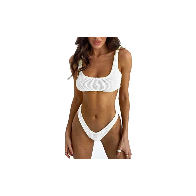 Ducomi Kris Costume Donna Due Pezzi Mare Bikini Da Bagno Goffrato Con