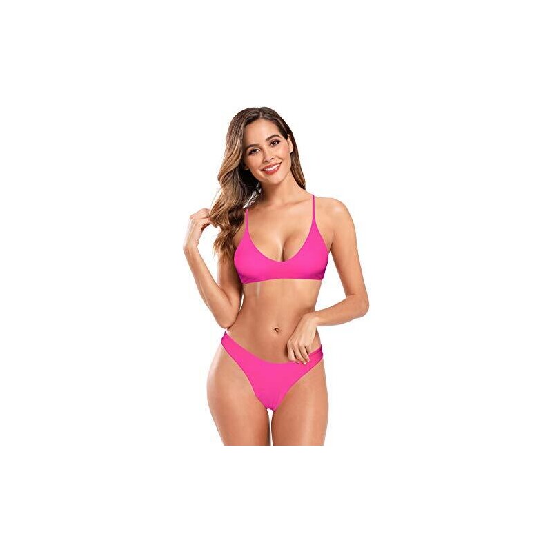 Shekini Costume Da Bagno Due Pezzi Donna Regolabili Croce Ties Up