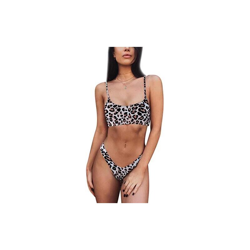 Tswrk Sexy Bikini Costume Da Bagno Al Mare Spiaggia Leopardo Stile