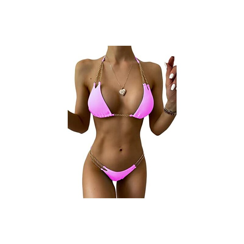 Orandesigne Costume Da Bagno Donna Sexy Triangolo Bikini Due Pezzi