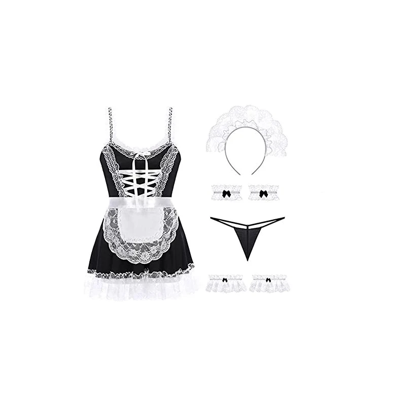 XCSM Sexy Lingerie Di Pizzo Costume Da Cameriera Lolita Outfit Cosplay