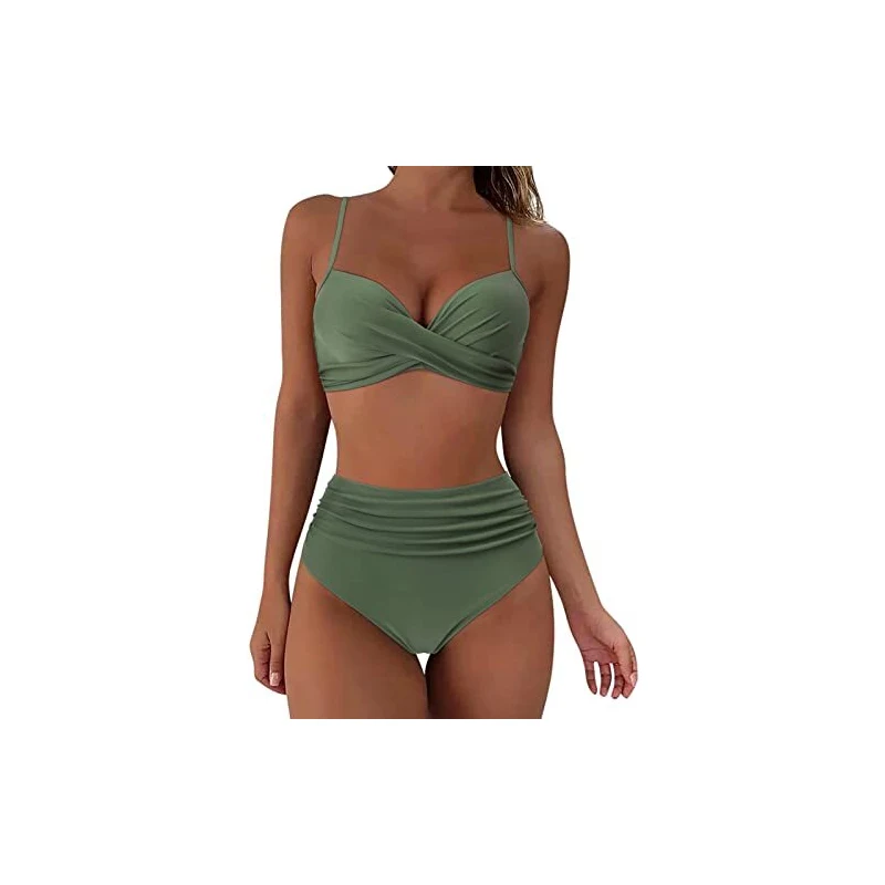 Sunnyuk Costume Piscina Mare Taglia Forte 2 Pezzi Bikini Triangolo