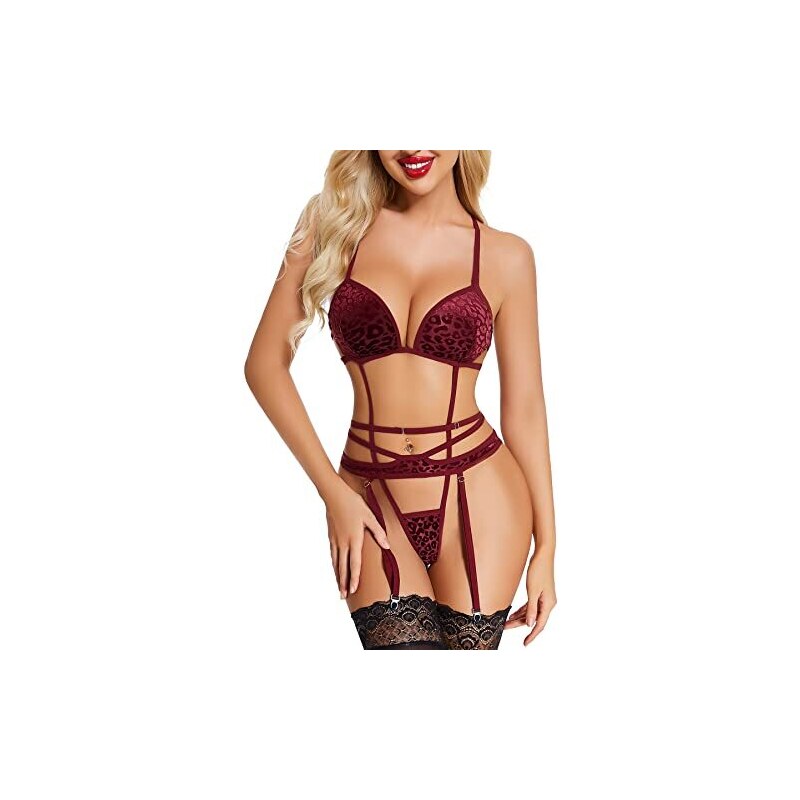 Adsexy Intimo Donna Sexy Lingerie Completo Bretelle Intimo Siamese