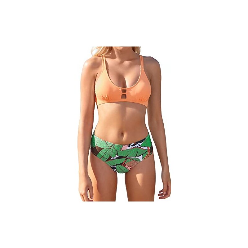 Shekini Donna Costume Da Bagno Brasiliano Con Scollo A U Bikini Con