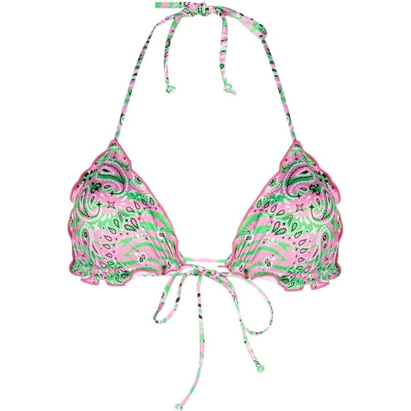 MC2 Saint Barth Top Bikini Con Stampa Paisley Rosa Stileo It