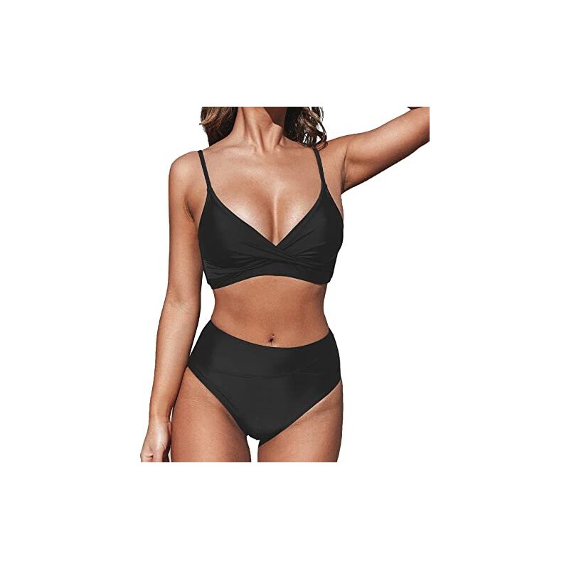 Aoseiens Bikini Da Donna Bikini Da Donna Con Scollo A V Bikini Nero