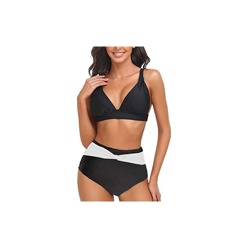 CheChury Donna Costume Da Bagno Push Up Bikini A Vita Alta Imbottito