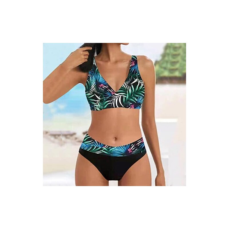 Bkscayxs Bikini Da Donna Con Seni Grandi Costume Da Bagno In Due Pezzi