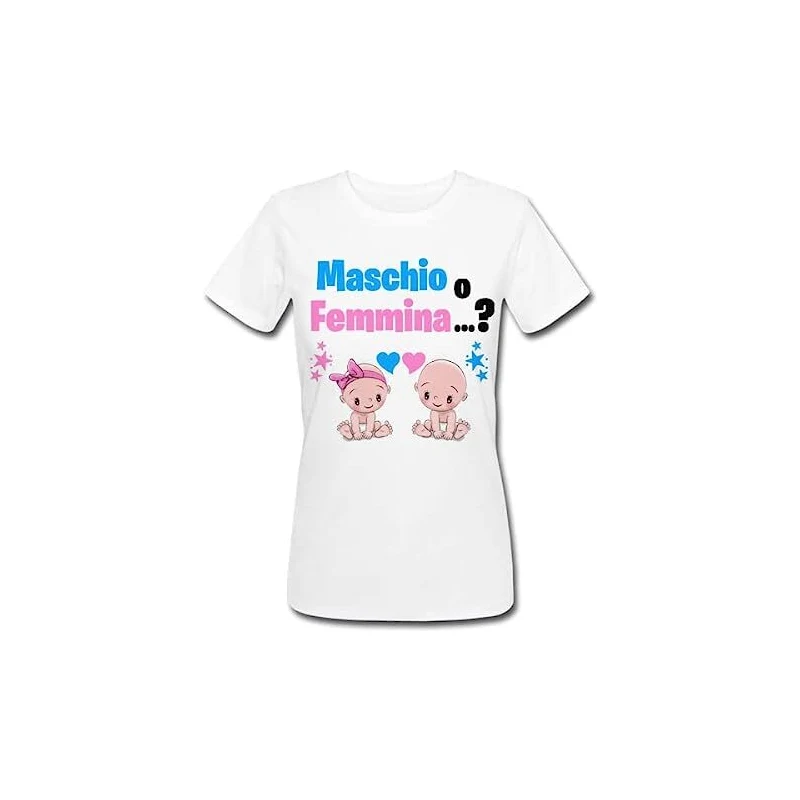 Gattablu T Shirt Donna Maschio O Femmina Team Maschietto O Team