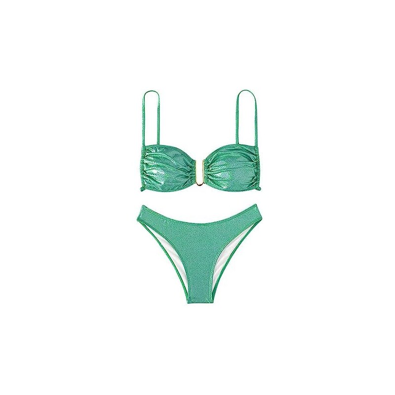 Generico Imbottitura Triangolo Bikini A Vita Alta Da Donna Con Design A