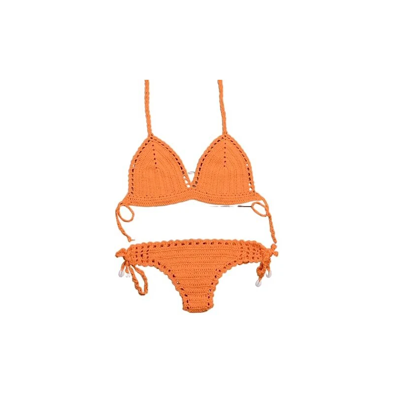 Oleets Set Bikini All Uncinetto Per Donna Costume Da Bagno Vintage In