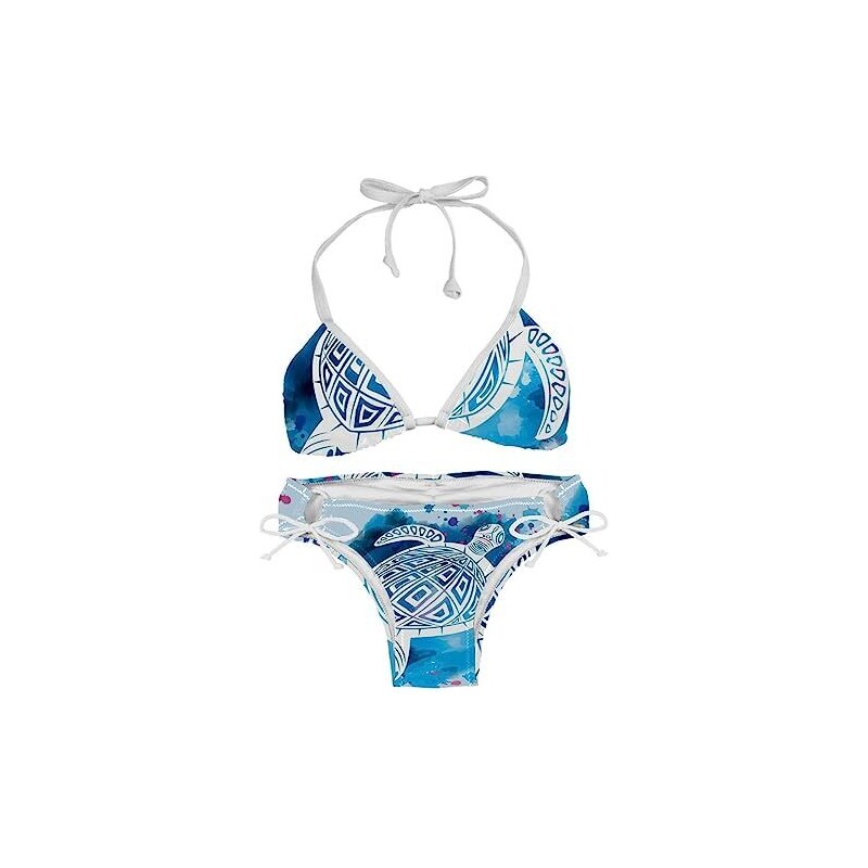 Suojapuku Costume Da Bagno Bikini A Triangolo Da Donna Tartaruga Marina