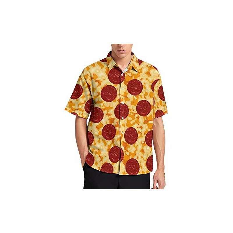 Songting Pepperoni Pizza With Tomatoes Camicia Da Uomo A Maniche Corte