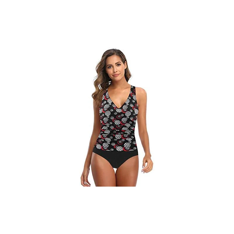 Luadnysin Costume Da Bagno Intero Donna Con Scollo A V Push Up Costumi