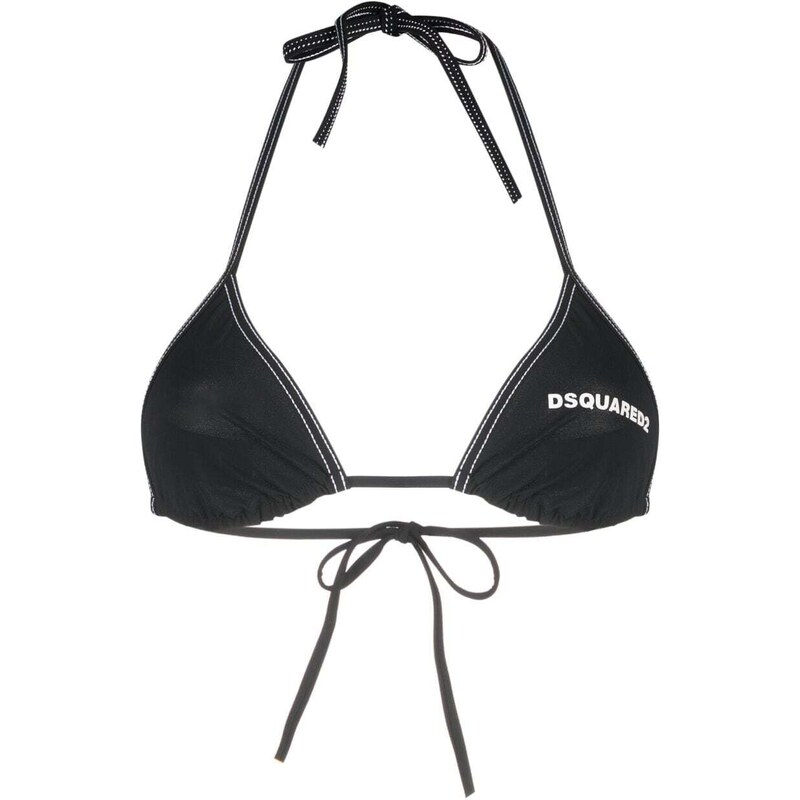 Dsquared2 Top Bikini Con Scollo All Americana Nero Stileo It