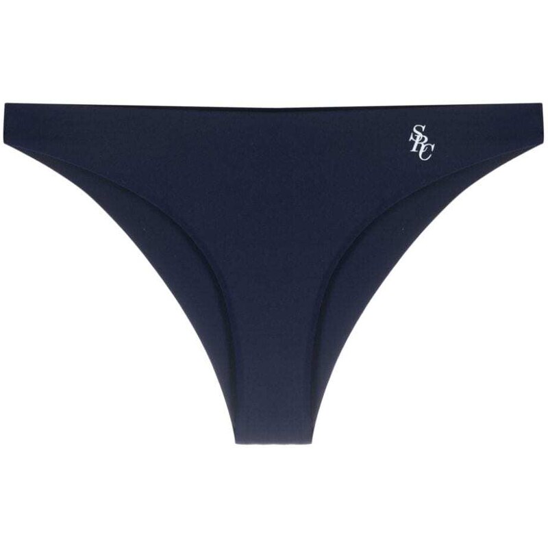 Sporty Rich Top Bikini A Triangolo Con Stampa Blu Stileo It