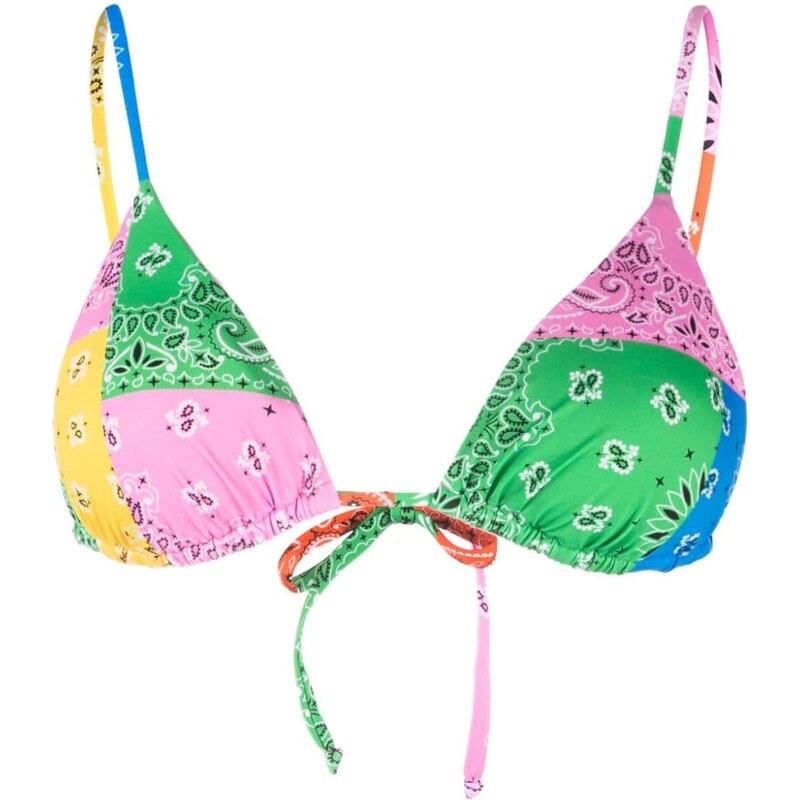 Mc Saint Barth Top Bikini Con Stampa Rosa Stileo It