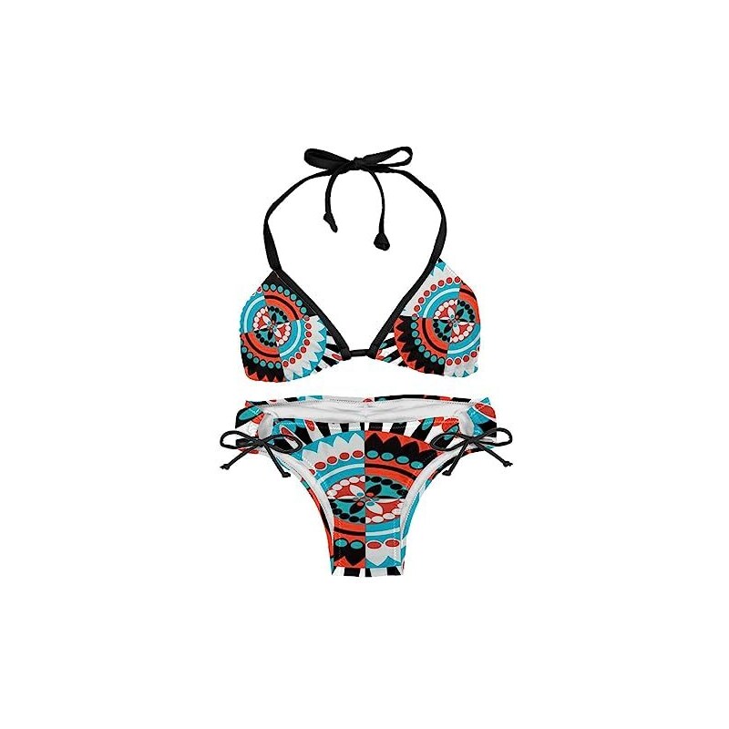 Suojapuku Bikini Da Donna Costume Da Bagno A Due Pezzi Astratto Piuma