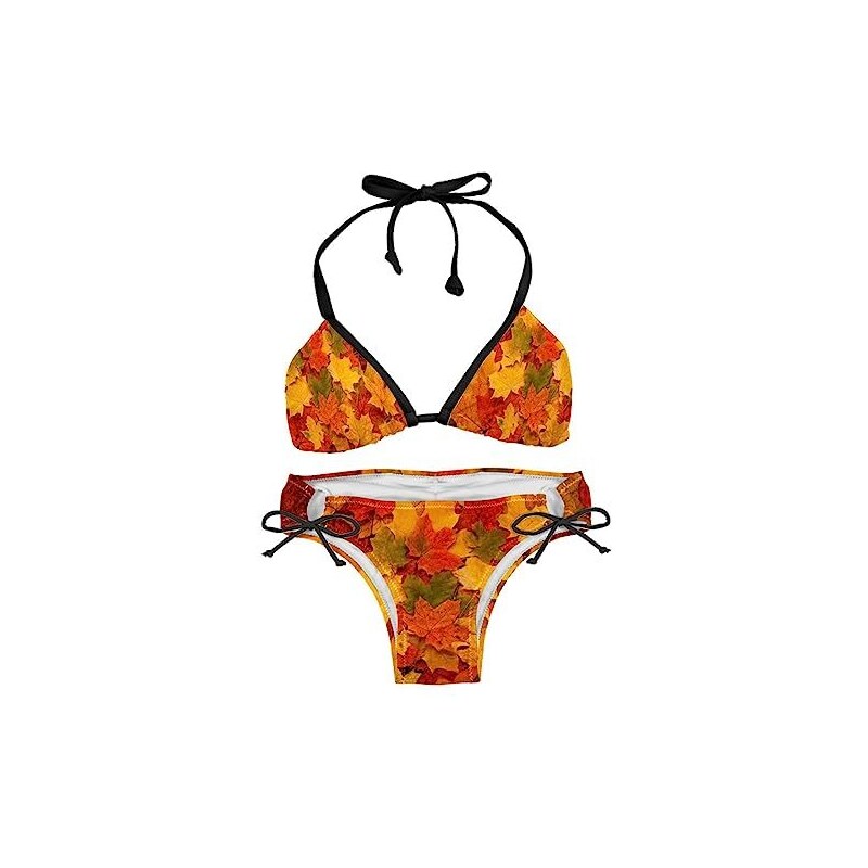 Suojapuku Bikini Da Donna Costume Da Bagno A Due Pezzi Foglie Autunnali