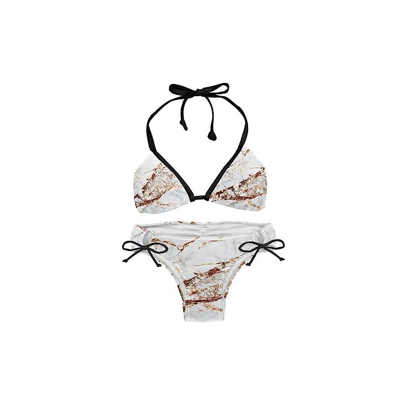 Suojapuku Bikini Da Donna Costume Da Bagno A Due Pezzi Marmo Bianco