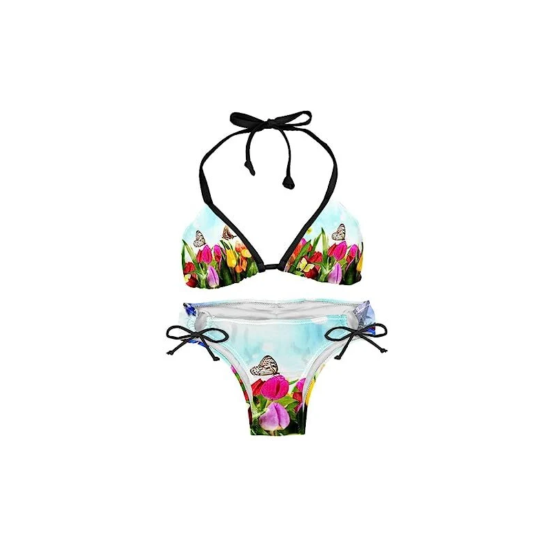 Suojapuku Bikini Da Donna Costume Da Bagno A Due Pezzi Giardino Fiorito