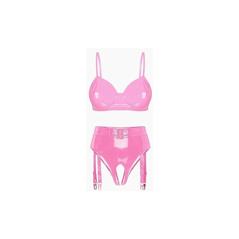 YiZYiF Bikini Pelle Donna Sexy Costumi Da Bagno Mare Due Pezzi Mini