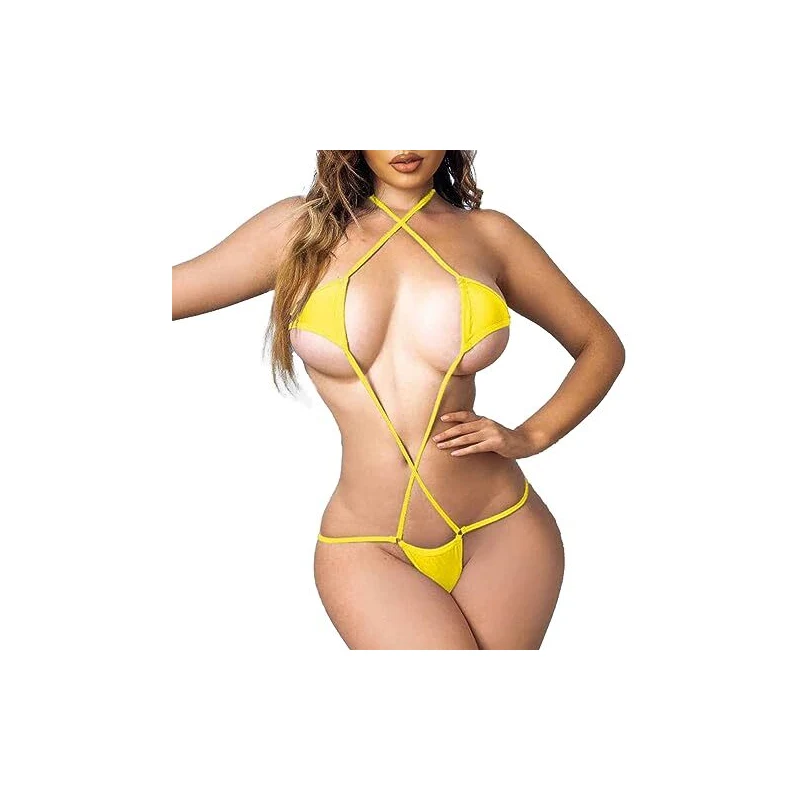 Freebily Micro Bikini Donna Sexy Hot Mare Costume Intero Da Bagno Mini