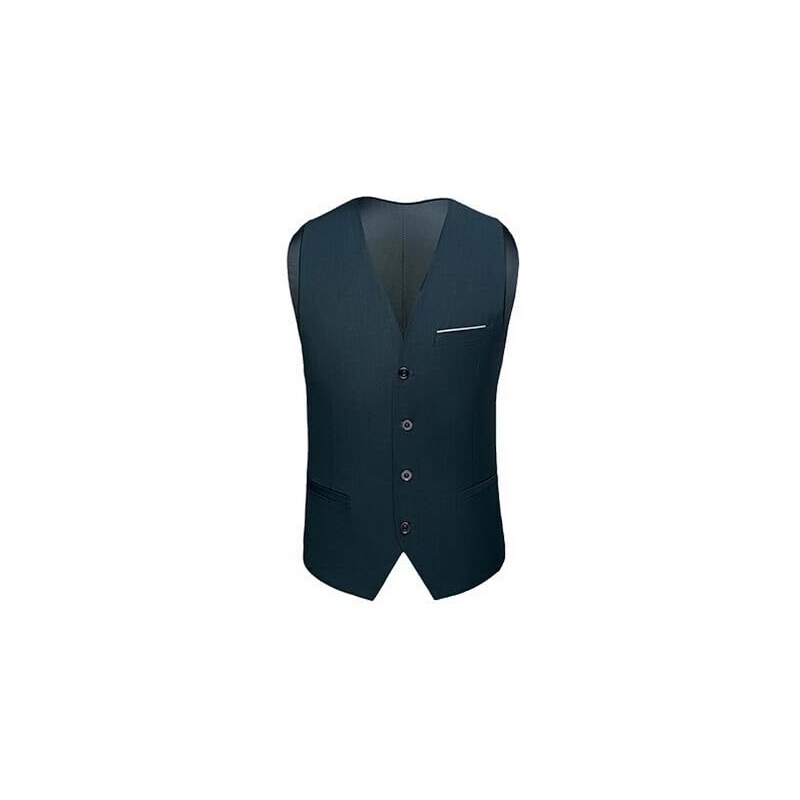 HEAITHpool Waistcoat Gilet Slim Monopetto Con Scollo A V Senza