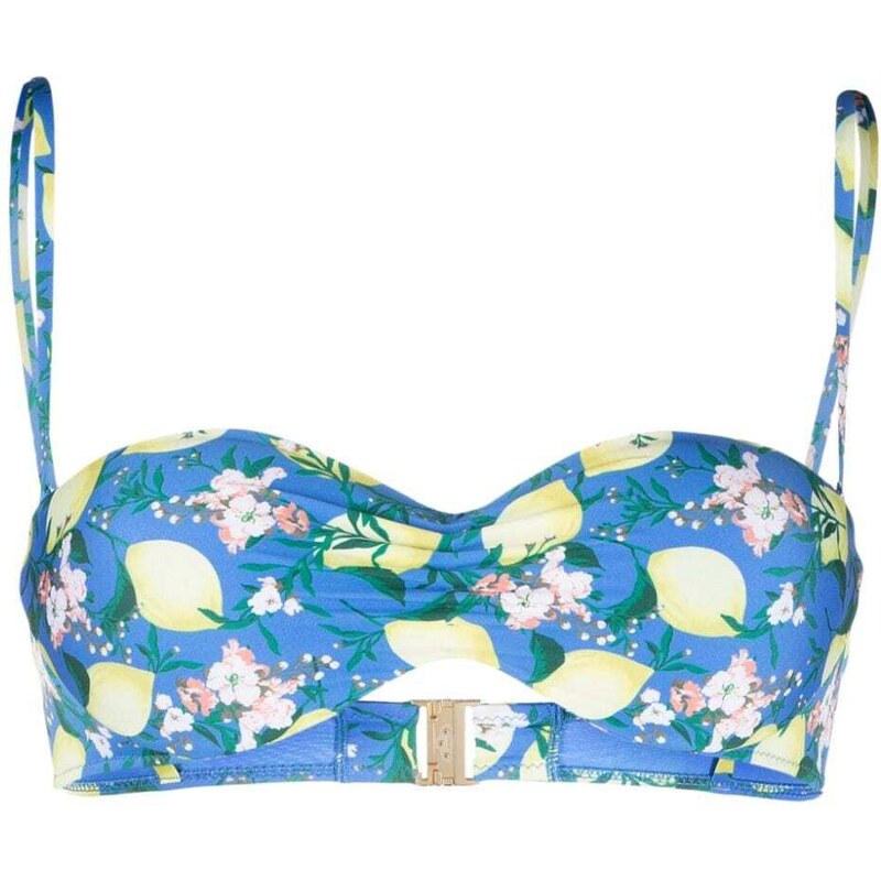 La Perla Top Bikini Amalfi Twist Con Ruches Blu Stileo It