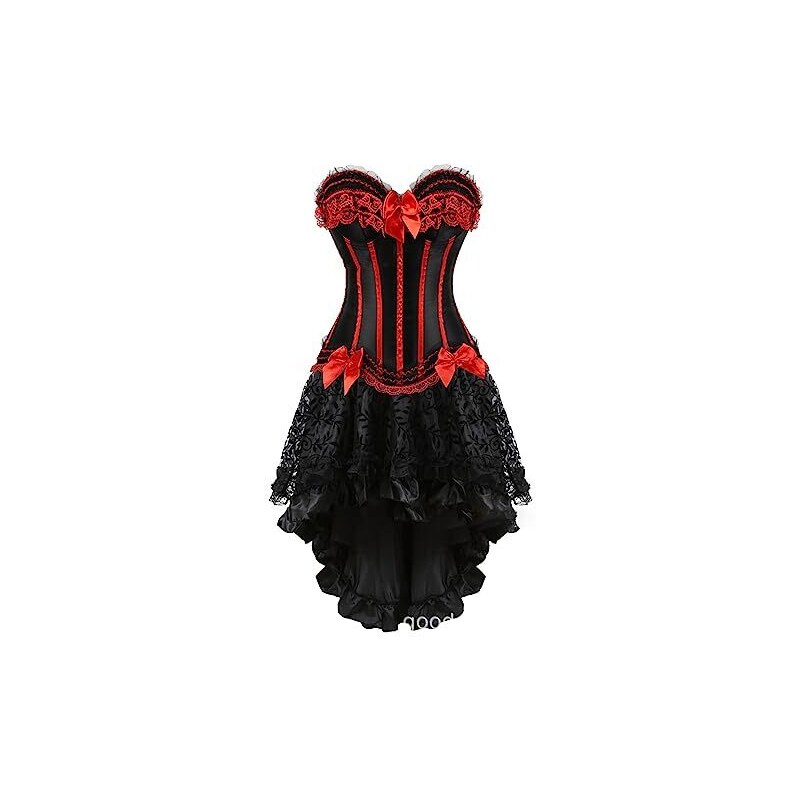 Woxihuan Corsetto Bustino Corpetto Con Gonna Abito Tutu Pizzo Elegante