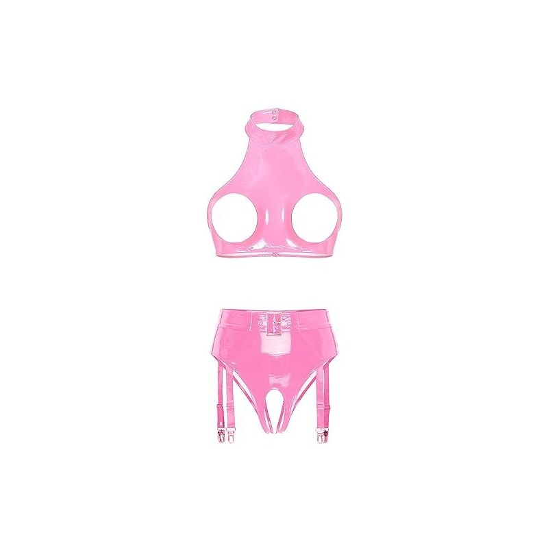 Yizyif Bikini Pelle Donna Sexy Costumi Da Bagno Mare Due Pezzi Mini