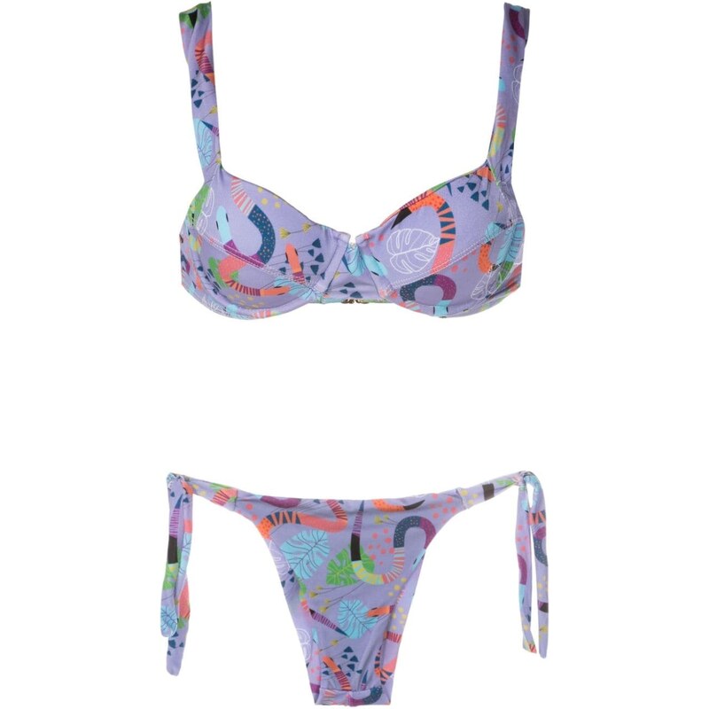 Brigitte Set Bikini Con Stampa Blu Stileo It