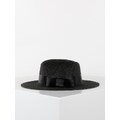 Solada Cappello nero di paglia con fiocco Cappelli con Visiera donna Nero taglia Unica