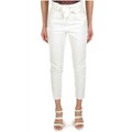 Kocca JEANS MOM FIT CON CINTURA IN DENIM STRETCH, BIANCO