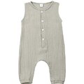 Carolilly Unisex Pagliaccetto Neonata Estivo Bimbo Body Neonato Senza Manica Tutina Neonato Cotone Tinta Unita(da 0 a 18 Mesi)
