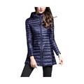 Giacca Piumino Lunga Donna Ultraleggera, Trapuntata Con Cappuccio, Imbottita E Comprimibile, Perfetta Per Autunno E Inverno