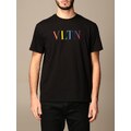 T-shirt Valentino in cotone con logo VLTN multicolor. Uomo