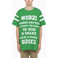 Gucci T-shirt verde con stampa To Hug a Snake. Uomo