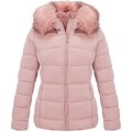 Giubbotto invernale lungo trapuntato cappotto con cappuccio da donna nero 5M3160