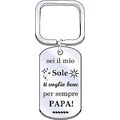 Portachiavi Per Papà Con Incisione 'Daddy You Are ROARsome' - Regalo In Acciaio Inox Per Festa Del Papà O Compleanno