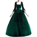 Keerlonno Vestito Dama Medievale Donna, Medieval Dress Abito in Pizzo A Mosaico di Corte Gotico Medievale retrò Medievale Rinascimentale Gotico Carnevale Vestiti Celtico Halloween Vestito