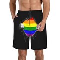 Lsjuee Rainbow LGBT Pride Gay Pride Uomo Costume da Bagno Costume da Bagno Pantaloncini da Spiaggia ad Asciugatura Rapida Pantaloncini da Bagno