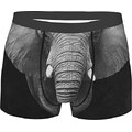 Pantaloncini Boxer Uomo Elasticizzati Con Fantasia Elefanti – Biancheria Intima Stile Retrò, Morbida E Sexy