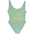NOGRAX Costume da Bagno Bachelorette Party One Piece Swimsuitsuit Bride & Bride Squad Lady Wedding Festring Women Women Swimsuit Swim Costumi da Bagno-Verde Chiaro-019,3XL