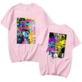 XSLGOGO Magliette JoJo's Bizarre Adventure Anime Kujo Jotaro T-Shirt Star Platinum Top Tee JoJo Estate Top T-Shirt Anime Jotaro Abbigliamento
