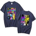 XSLGOGO Magliette JoJo's Bizarre Adventure Anime Kujo Jotaro T-Shirt Star Platinum Top Tee JoJo Estate Top T-Shirt Anime Jotaro Abbigliamento