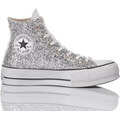 Converse Sneakers Platform Glitter Argento