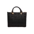 Elisabetta Franchi BORSA SHOPPER IN TESSUTO JACQUARD NERO