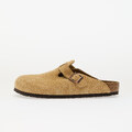 Birkenstock Boston Suede Leather Latte Cream