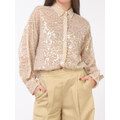 camicia da donna Icona By Kaos over in full paillettes